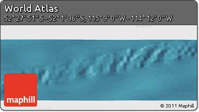 Satellite Panoramic Map of the Area around 52° 14' 43" S, 114° 40' 30" W