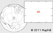 Blank Location Map of the area around 52° 14' 43" S, 11° 7' 30" E
