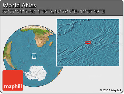 Satellite Location Map of the Area around 52° 14' 43" S, 11° 7' 30" E