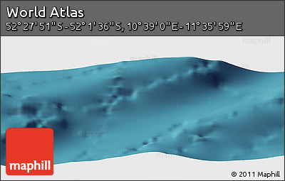 Satellite Panoramic Map of the Area around 52° 14' 43" S, 11° 7' 30" E