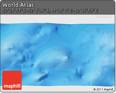 Political 3D Map of the Area around 52° 14' 43" S, 11° 58' 29" E