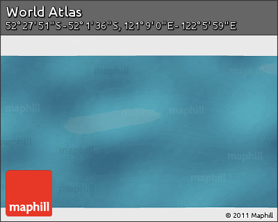 Satellite 3D Map of the Area around 52° 14' 43" S, 121° 37' 30" E