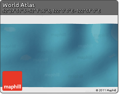 Satellite 3D Map of the Area around 52° 14' 43" S, 122° 28' 29" E