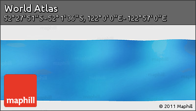 Physical Panoramic Map of the Area around 52° 14' 43" S, 122° 28' 29" E