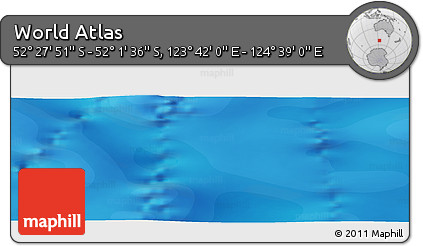 Political Panoramic Map of the Area around 52° 14' 43" S, 124° 10' 30" E