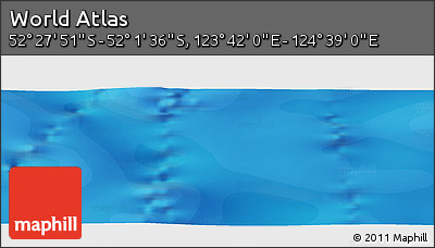 Political Panoramic Map of the Area around 52° 14' 43" S, 124° 10' 30" E