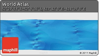 Political Panoramic Map of the Area around 52° 14' 43" S, 124° 10' 30" E