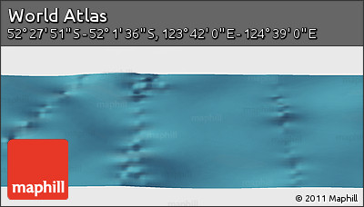 Satellite Panoramic Map of the Area around 52° 14' 43" S, 124° 10' 30" E