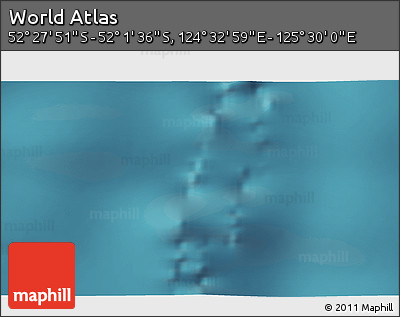 Satellite 3D Map of the Area around 52° 14' 43" S, 125° 1' 30" E