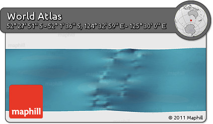 Satellite Panoramic Map of the Area around 52° 14' 43" S, 125° 1' 30" E