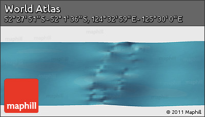 Satellite Panoramic Map of the Area around 52° 14' 43" S, 125° 1' 30" E