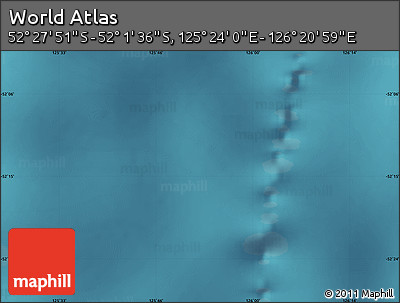 Satellite Map of the Area around 52° 14' 43" S, 125° 52' 30" E
