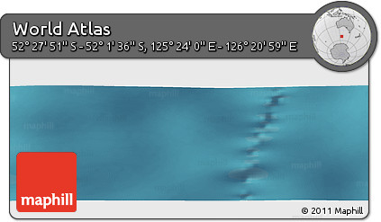 Satellite Panoramic Map of the Area around 52° 14' 43" S, 125° 52' 30" E