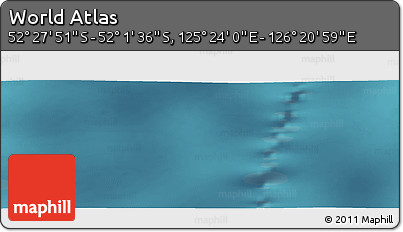 Satellite Panoramic Map of the Area around 52° 14' 43" S, 125° 52' 30" E