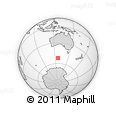 Outline Map of the Area around 52° 14' 43" S, 126° 43' 29" E, rectangular outline