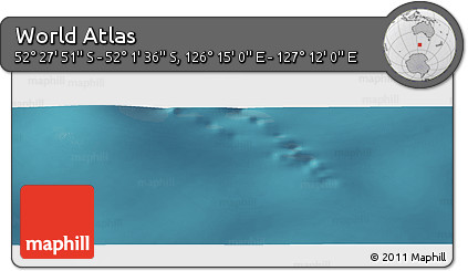 Satellite Panoramic Map of the Area around 52° 14' 43" S, 126° 43' 29" E