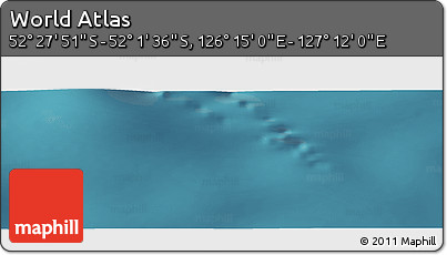 Satellite Panoramic Map of the Area around 52° 14' 43" S, 126° 43' 29" E
