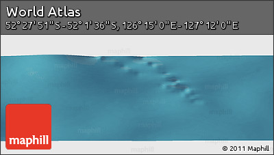 Satellite Panoramic Map of the Area around 52° 14' 43" S, 126° 43' 29" E