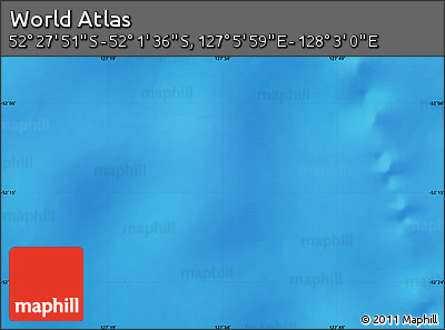 Physical Map of the Area around 52° 14' 43" S, 127° 34' 30" E