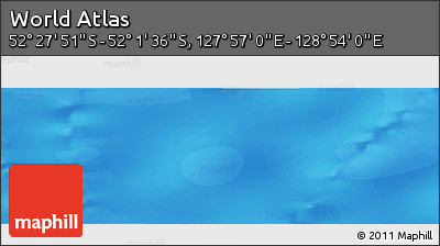 Political Panoramic Map of the Area around 52° 14' 43" S, 128° 25' 30" E