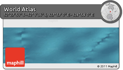 Satellite Panoramic Map of the Area around 52° 14' 43" S, 128° 25' 30" E