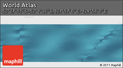 Satellite Panoramic Map of the Area around 52° 14' 43" S, 128° 25' 30" E