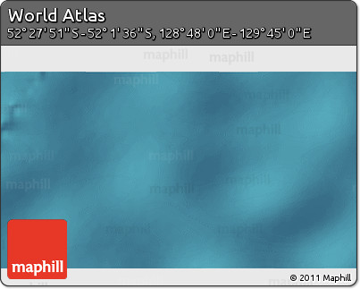 Satellite 3D Map of the Area around 52° 14' 43" S, 129° 16' 30" E