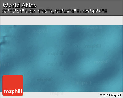 Satellite 3D Map of the Area around 52° 14' 43" S, 129° 16' 30" E