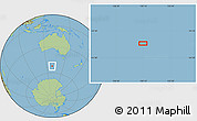 Savanna Style Location Map of the area around 52° 14' 43" S, 130° 7' 30" E