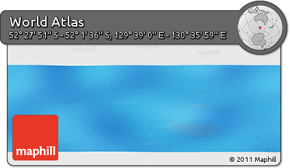 Shaded Relief Panoramic Map of the Area around 52° 14' 43" S, 130° 7' 30" E