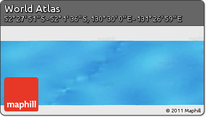 Shaded Relief Panoramic Map of the Area around 52° 14' 43" S, 130° 58' 29" E