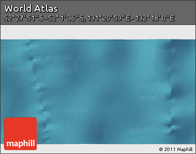 Satellite 3D Map of the Area around 52° 14' 43" S, 131° 49' 29" E
