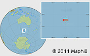 Savanna Style Location Map of the area around 52° 14' 43" S, 131° 49' 29" E
