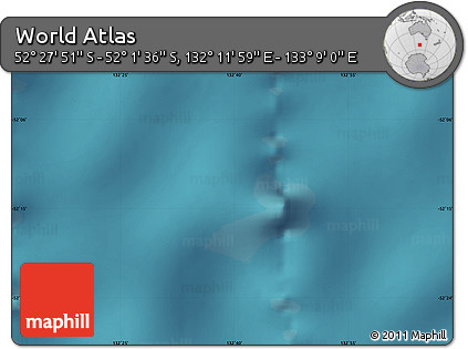 Satellite Map of the Area around 52° 14' 43" S, 132° 40' 30" E