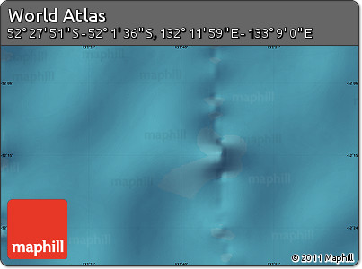 Satellite Map of the Area around 52° 14' 43" S, 132° 40' 30" E