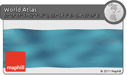 Satellite Panoramic Map of the Area around 52° 14' 43" S, 134° 22' 30" E