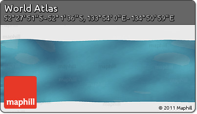 Satellite Panoramic Map of the Area around 52° 14' 43" S, 134° 22' 30" E