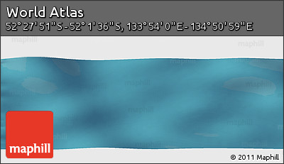 Satellite Panoramic Map of the Area around 52° 14' 43" S, 134° 22' 30" E