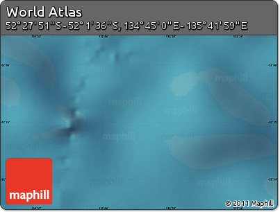 Satellite Map of the Area around 52° 14' 43" S, 135° 13' 29" E