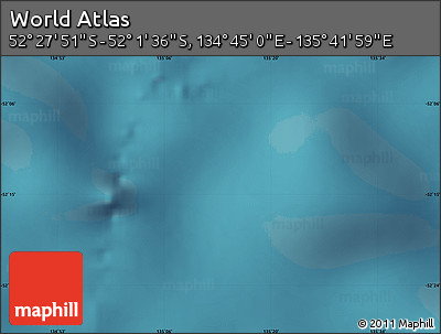 Satellite Map of the Area around 52° 14' 43" S, 135° 13' 29" E