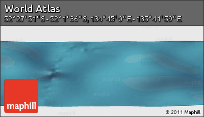 Satellite Panoramic Map of the Area around 52° 14' 43" S, 135° 13' 29" E