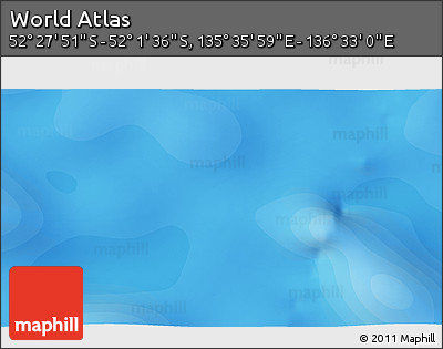 Political 3D Map of the Area around 52° 14' 43" S, 136° 4' 29" E