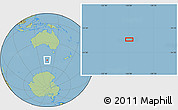 Savanna Style Location Map of the area around 52° 14' 43" S, 136° 4' 29" E