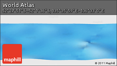 Physical Panoramic Map of the Area around 52° 14' 43" S, 136° 4' 29" E