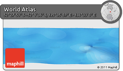 Political Panoramic Map of the Area around 52° 14' 43" S, 136° 4' 29" E