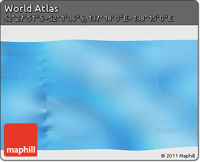 Physical 3D Map of the Area around 52° 14' 43" S, 137° 46' 30" E