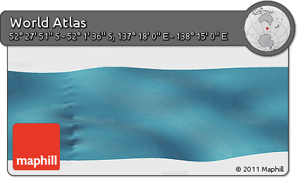 Satellite Panoramic Map of the Area around 52° 14' 43" S, 137° 46' 30" E