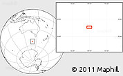 Blank Location Map of the area around 52° 14' 43" S, 139° 28' 29" E