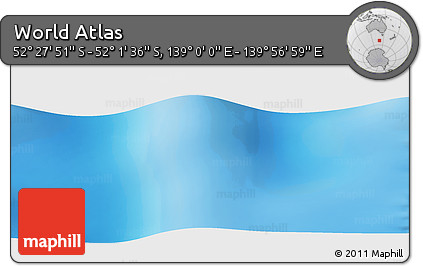 Physical Panoramic Map of the Area around 52° 14' 43" S, 139° 28' 29" E