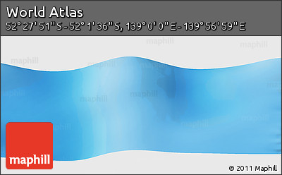 Physical Panoramic Map of the Area around 52° 14' 43" S, 139° 28' 29" E